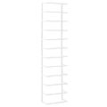 vidaXL Stojan na uteráky biely 24x12x96 cm oceľ