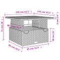 vidaXL 4-dielna záhradná jedálenská súprava+podložky, béžová polyratan