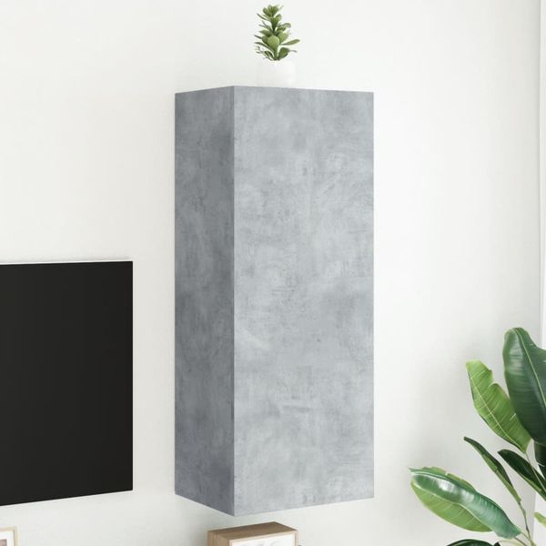 vidaXL TV nástenná skrinka betónovo sivá 40,5x30x102 cm kompozit.drevo