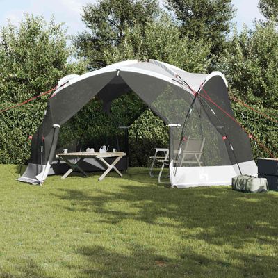 vidaXL Stan s moskytiérou so strechou Sivá 434 x 434 x 230 cm