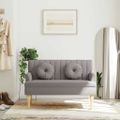 vidaXL Lavička s vankúšmi sivohnedá 113x64,5x75,5 cm látka