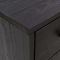 vidaXL Komoda, čierna 110x35x70 cm, borovicový masív