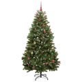 vidaXL Umelý vianočný stromček 210 cm 300 LED Teplá biela PVC a oceľ