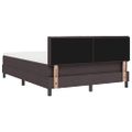 vidaXL Posteľ s pružinovým rámom Tmavohnedá 140 x 190 cm látka