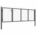 vidaXL Záhradná brána z ocele 350x100 cm antracitová