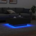 vidaXL Konferenčný stolík s LED svetlami čierny 80x80x31 cm