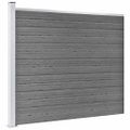 vidaXL Sada plotových panelov WPC 699x146 cm sivá