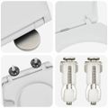 vidaXL WC sedadlo Biela 47 x 37 x 4 cm Duroplast