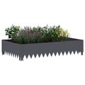 vidaXL Obrubník trávnika 4 ks 100 x 60 x 20 cm Oceľ Antracitová