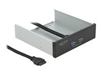Panel portov úložiska - USB 3.2 Gen 1 x 2 - čierna