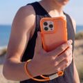 Puzdro Safepop s popruhom pre iPhone 14 6,1" oranžová
