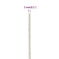 vidaXL Pracovné lano biele 3 mm 500 m polypropylén