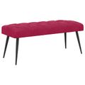 vidaXL Lavica s gombíkovým prešívaním Víno červené 110 x 40 x 46 cm