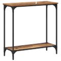 vidaXL Konzolový stôl Staré drevo 75 x 30.5 x 75 cm Kompozitné drevo