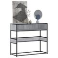 vidaXL Konzolový stolík sivý sonoma 90x35x80 cm kompozitné drevo