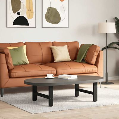 vidaXL Nohy konferenčného stolíka, čierne, 2 ks, 70 x (30-31) cm, oceľové