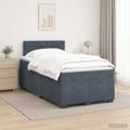 vidaXL Posteľ boxspring s matracom Tmavosivá 120 x 190 cm Zamat