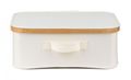 Úložný box G21 40 x 30 x 15 cm, bambusový s vekom, béžový