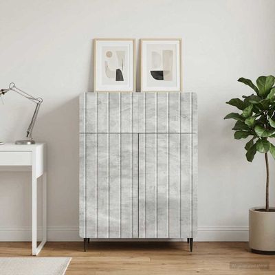 vidaXL Servírovacia skriňa Betónovo sivá 66 x 34,5 x 92 cm