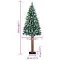 vidaXL Úzky vianočný stromček Zelená 210 cm