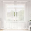 vidaXL Čipková záclona Biela 220x150cm Polyester