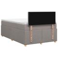 vidaXL Posteľ boxspring s matracom Sivohnedá 120 x 200 cm Látka