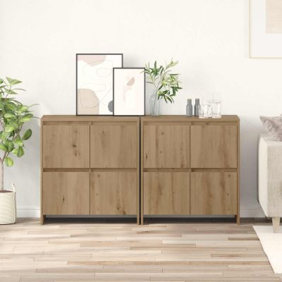 vidaXL Komody 2 pcs dub artisan 70 x 41 x 75 cm Kompozitné drevo