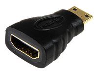 Mini HDMI na HDMI konvertor - HDMI adaptér - HDMI samica na 19 pin mini HDMI Type C samec - čierna