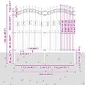 vidaXL Záhradný plot KAMPEN 240 x 228 cm Povrchovo upravená oceľ Biela