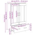 vidaXL Highboard Remeselný dub 69,5 x 31 x 115 cm