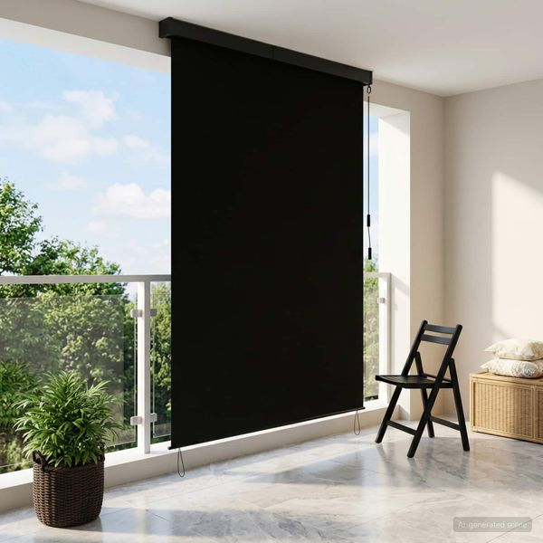 vidaXL Roleta Čierna 60 x 250 cm Textil a hliník