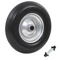 vidaXL Koleso na fúrik s nápravou tvrdé PU 4.00-8 390 mm