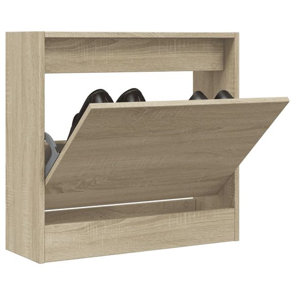 vidaXL Botník dub sonoma 60x21x57 cm kompozitné drevo