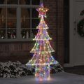 vidaXL Vianočný stromček 240 LED Viacfarebný 180 cm Akryl
