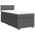 vidaXL Posteľný rám boxsping s matracom tmavosivý 80x200 cm látka