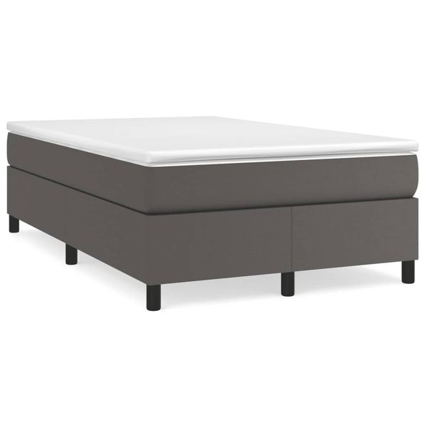 vidaXL Boxspring posteľ s matracom sivá 120x190 cm umelá koža