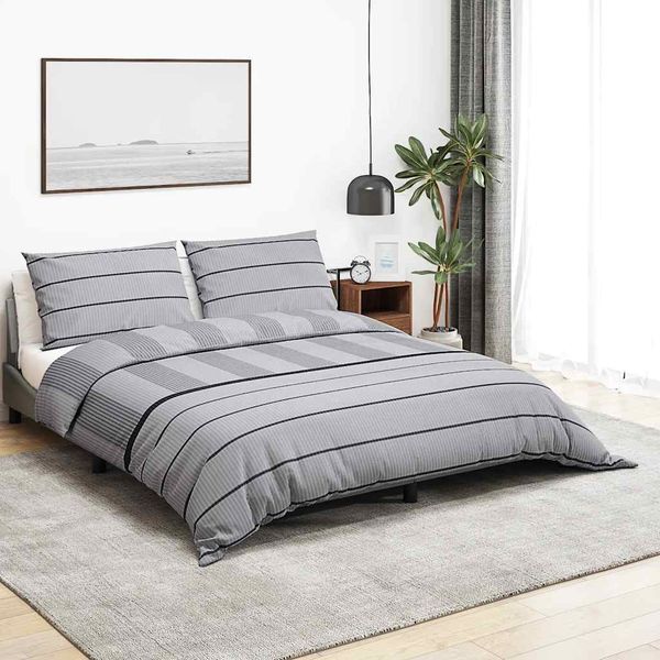 vidaXL Súprava obliečok na paplón sivá 135x200 cm bavlna