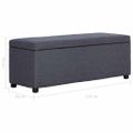 vidaXL Lavica s úložným priestorom 116 cm tmavosivá polyester