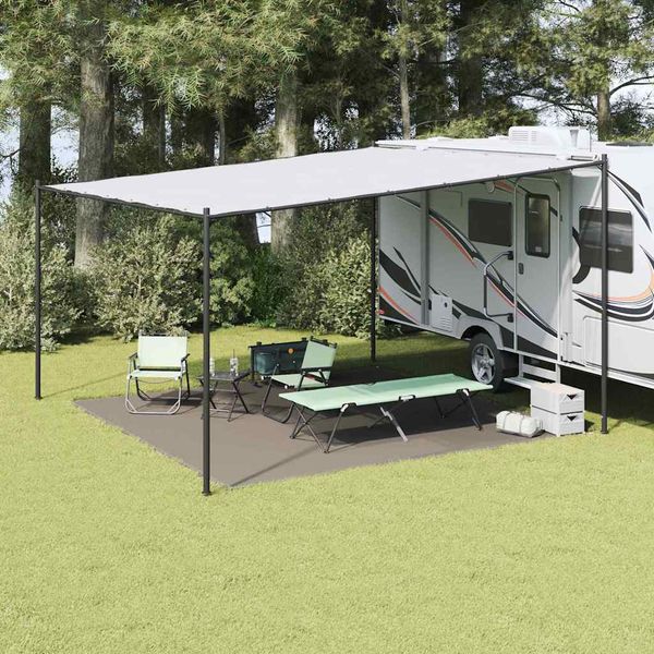 vidaXL Koberec do stanu Svetlosivá 400 x 400 cm Polyetylén