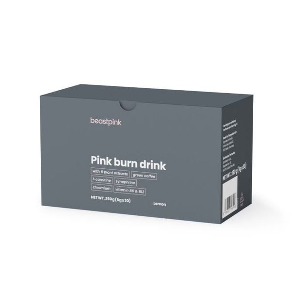 Pink burn drink - GymBeam, citrón