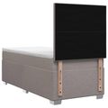 vidaXL Posteľ boxspring s matracom Sivohnedá 100 x 200 cm Látka