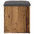 vidaXL Úložná lavica Old Wood 42x42x45 cm Konštrukčné drevo