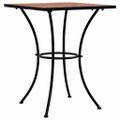 vidaXL Mozaikový bistro stolík, tehlová farba 60 cm, keramika