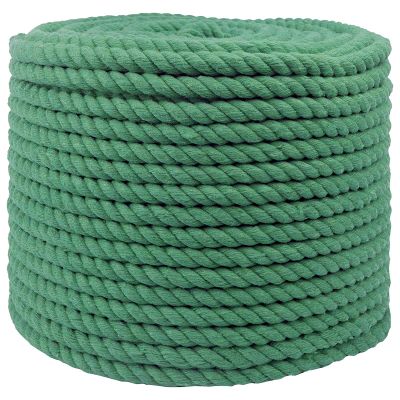 vidaXL Bavlnený povraz 10 mm 100 m Zelená 100% bavlna