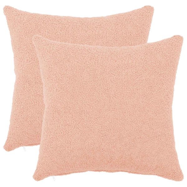 vidaXL Poťah na podložku 2 pcs HEERLEN Ružová 45 x 45 cm Bouclé