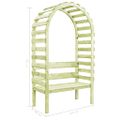 vidaXL Záhradná pergola s lavičkou 130x60x230 cm, impregnovaná borovica