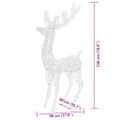 vidaXL XXL Akrylové vianočné soby 250 LED 3 ks 180 cm viacfarebné