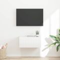 vidaXL TV nástenná skriňa 60 x 31 x 29,5 cm Lesklá biela