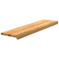 vidaXL Schodiskové stupne 2 ks svetlohnedá 100x30x2 cm dubový masív