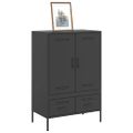vidaXL Vysoká skrinka čierna 68x39x101,5 cm oceľ